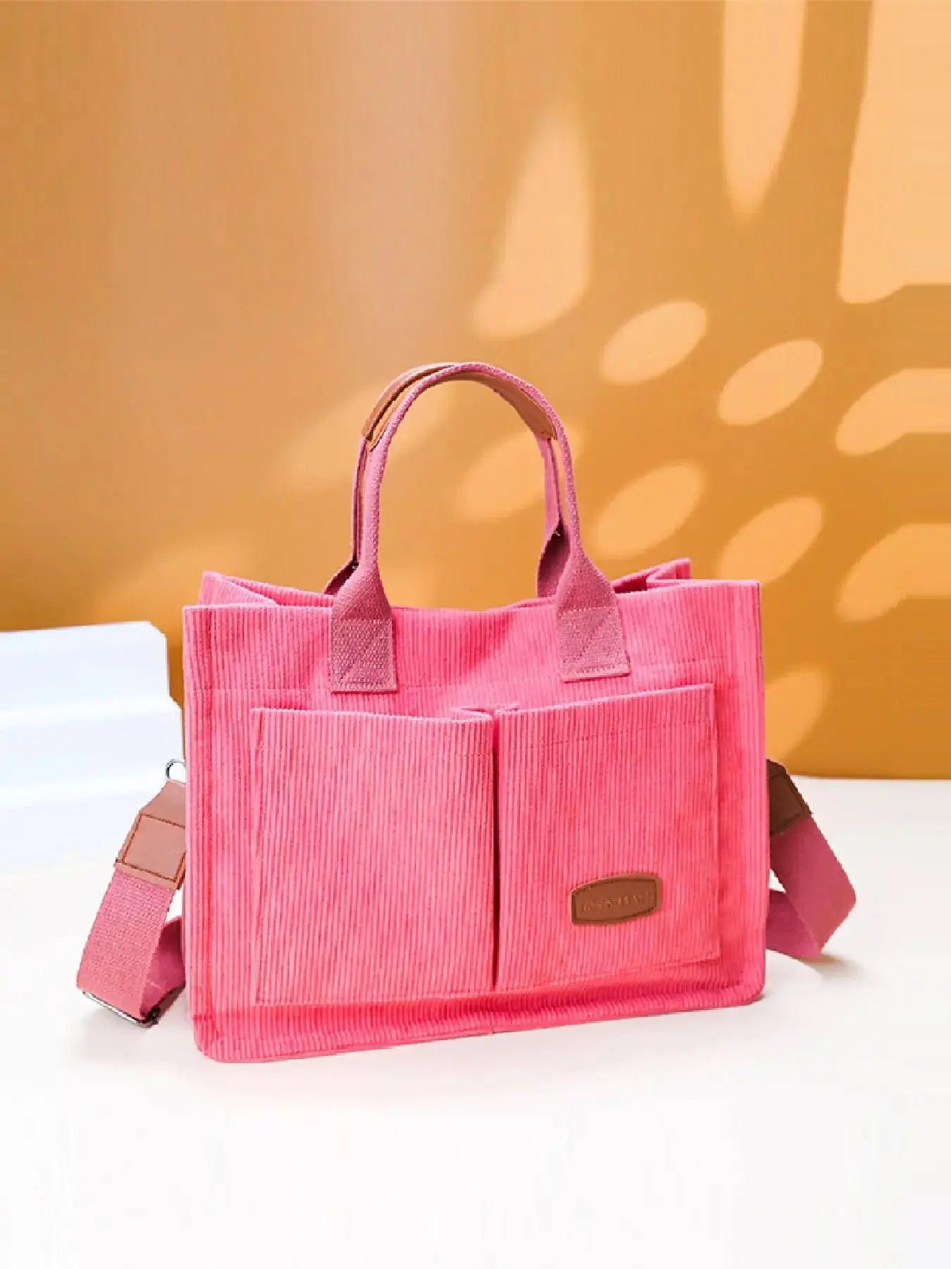 Summer Tote Bag for Women - Versatile Cherry Pattern Work and Beach Bag, Stylish Fabric Shoulder Bag for Everyday Use