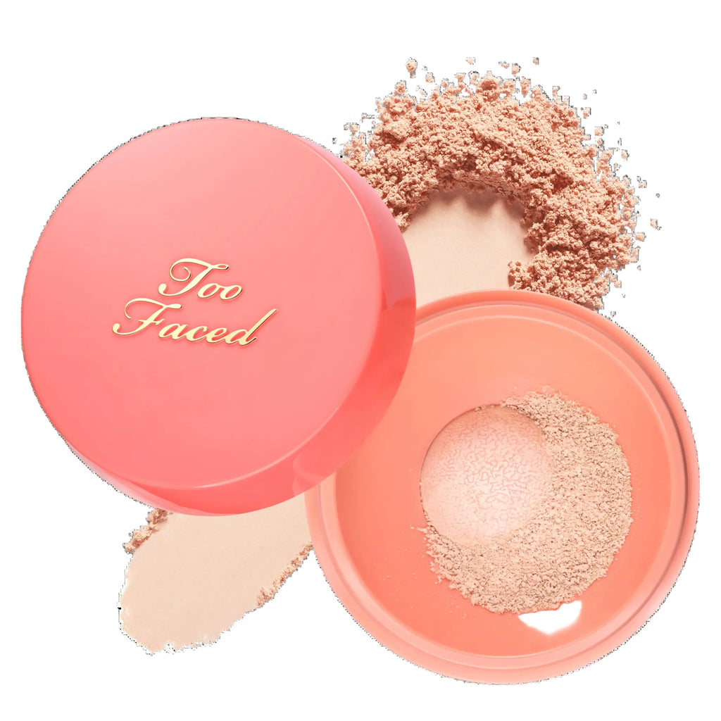 Too Faced Peach Perfector Loose Setting Powder – 24-Hour Lightweight Translucent Formula for Brightening and Blurring Effects