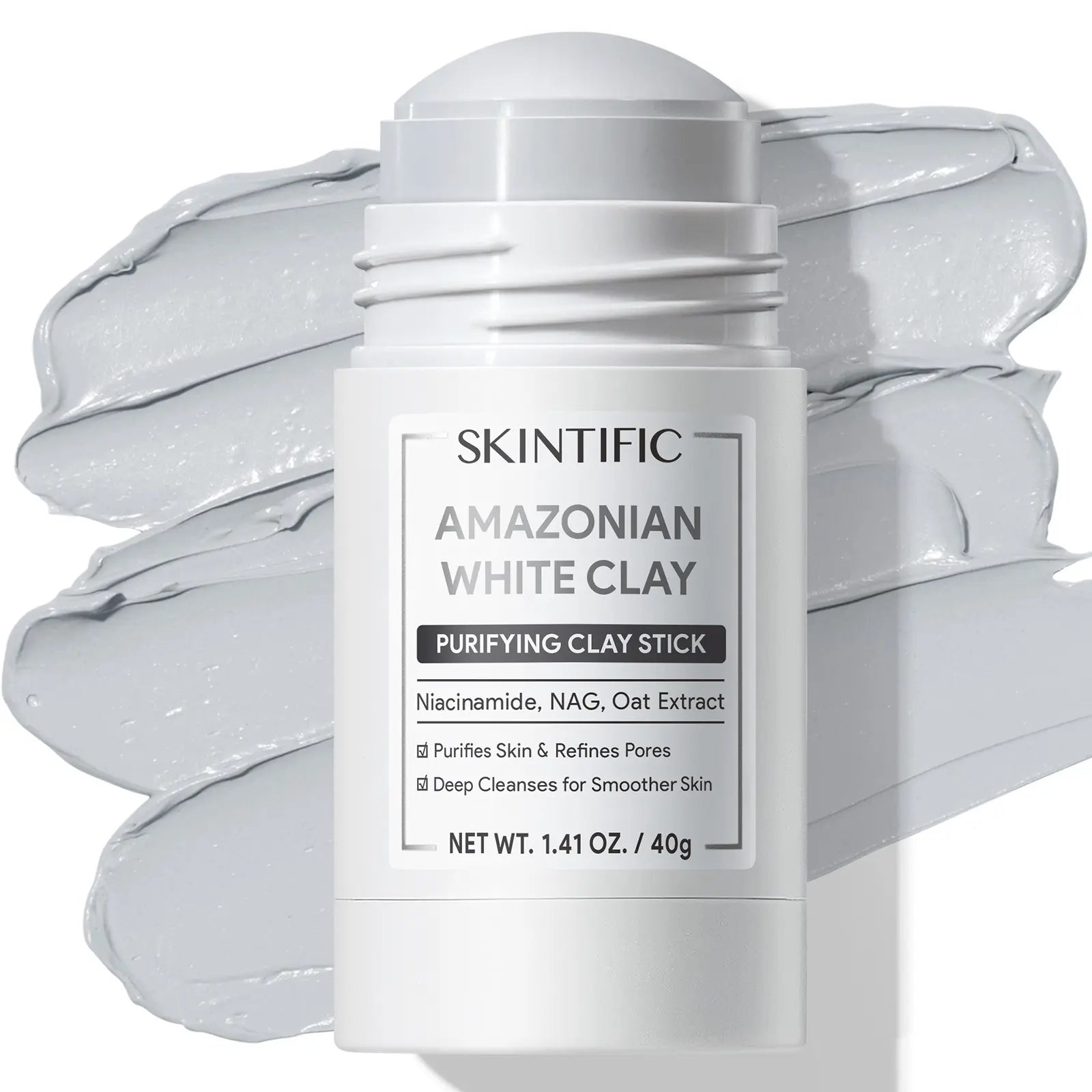 SKINTIFIC Clay Stick Collection 5 Masks for Every Skin Concern - Alaska Volcano Clay Stick / Mugwort anti Pores & Acne Clay Stick / Niacinamide Bright Boost Clay Stick / Amazon White Purifying Clay Stick / PDRN Rose Clay Stick