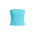 FDR Women's Double Lined High Stretch Bandeau Tube Top | Non-Sheer Lake Blue Seamless Design for Daily Wear and Workouts | Clean Girl Aesthetic in Baby Pink