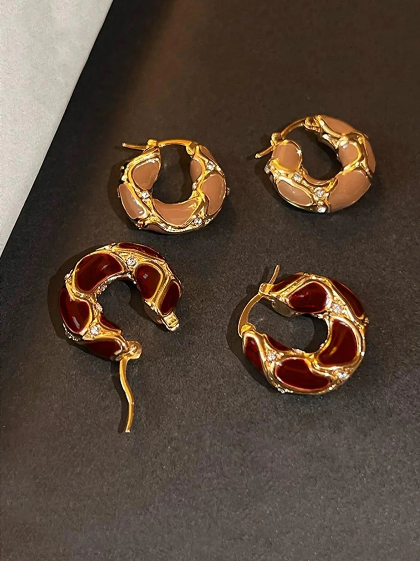 Elegant Vintage Chunky Hoop Earrings for Women - Lightweight Fashion Jewelry for Parties and Everyday Wear, Ideal Birthday Gift and Trendy Accessory