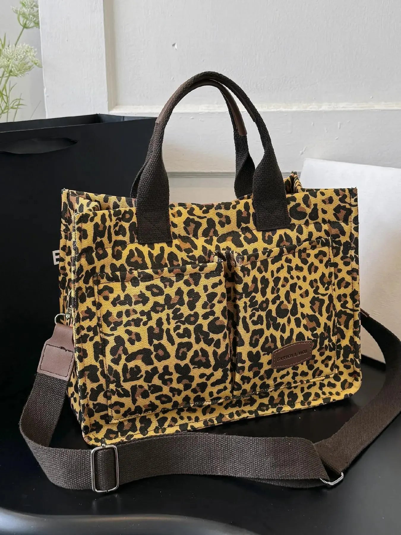 Summer Tote Bag for Women - Versatile Cherry Pattern Work and Beach Bag, Stylish Fabric Shoulder Bag for Everyday Use