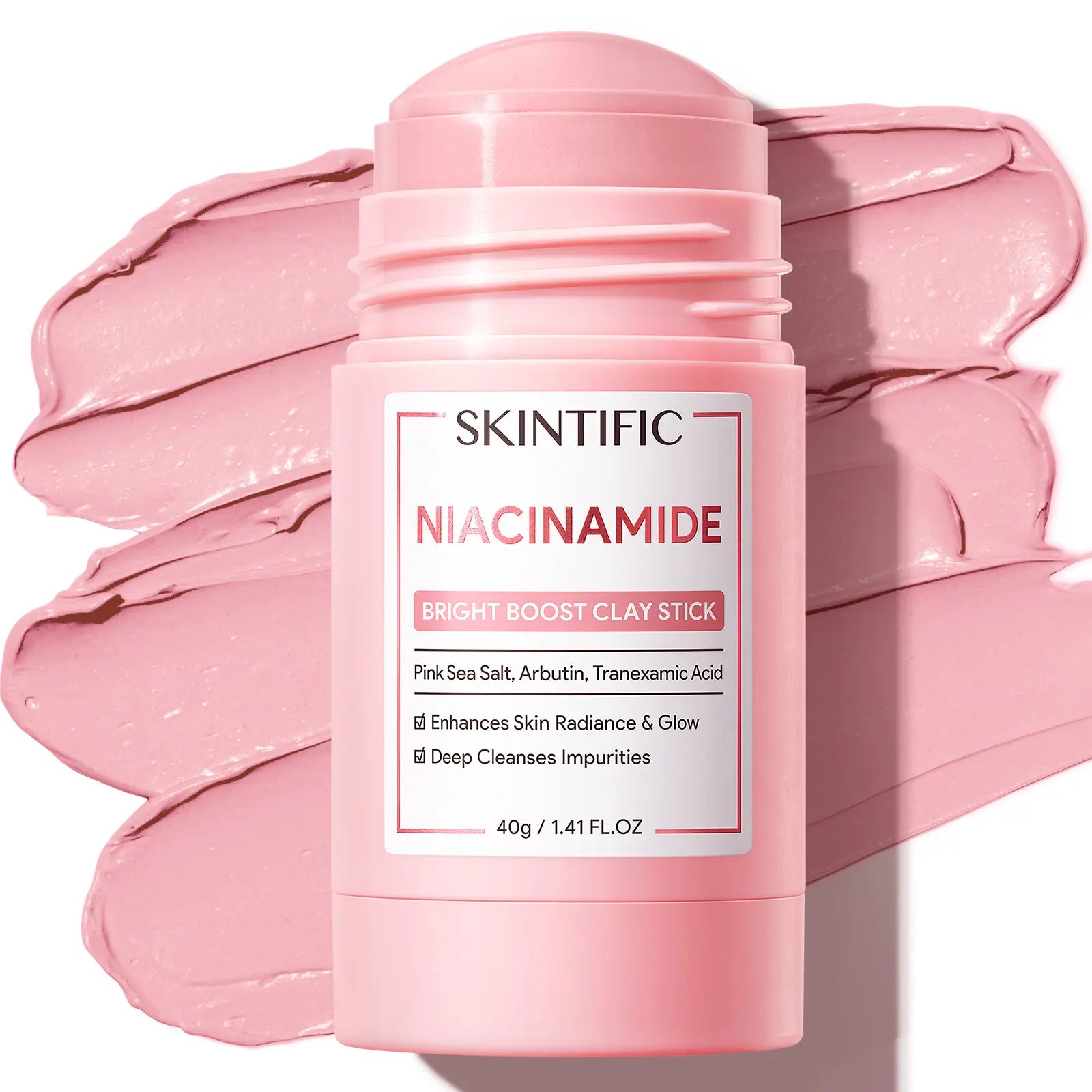 SKINTIFIC Clay Stick Collection 5 Masks for Every Skin Concern - Alaska Volcano Clay Stick / Mugwort anti Pores & Acne Clay Stick / Niacinamide Bright Boost Clay Stick / Amazon White Purifying Clay Stick / PDRN Rose Clay Stick