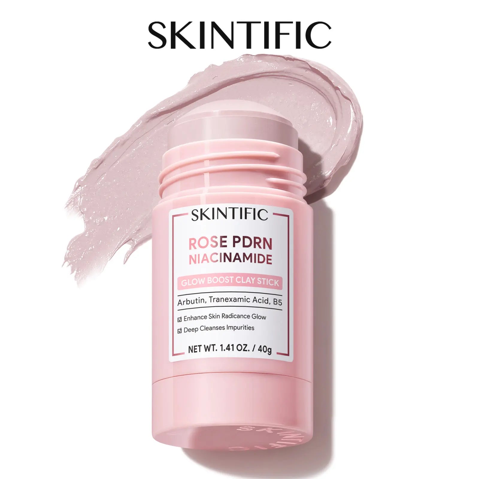 SKINTIFIC Clay Stick Collection 5 Masks for Every Skin Concern - Alaska Volcano Clay Stick / Mugwort anti Pores & Acne Clay Stick / Niacinamide Bright Boost Clay Stick / Amazon White Purifying Clay Stick / PDRN Rose Clay Stick