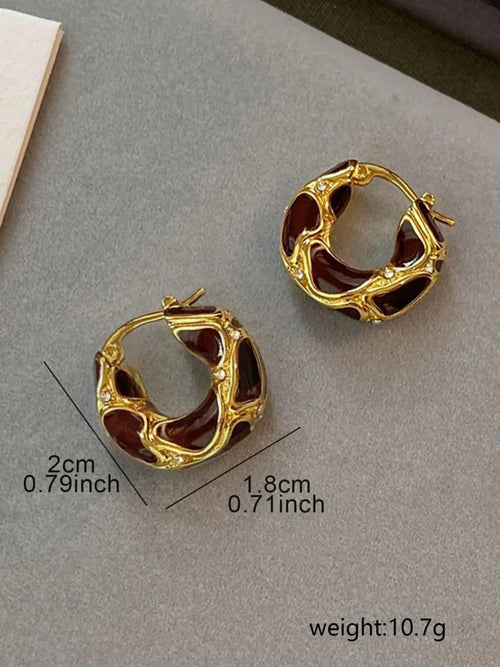 Elegant Vintage Chunky Hoop Earrings for Women - Lightweight Fashion Jewelry for Parties and Everyday Wear, Ideal Birthday Gift and Trendy Accessory