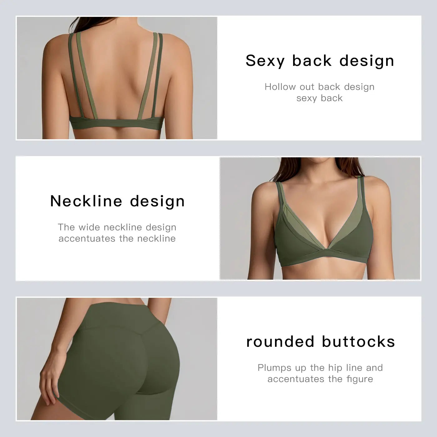 MFVIM Women's Faux Two-Piece Bra with Elegant Back Design and Thin Straps, Complemented by High-Waisted Solid-Color Slim Shorts; Ideal for Outdoor Activities, Yoga, Pilates, Gym Workouts, and Running.