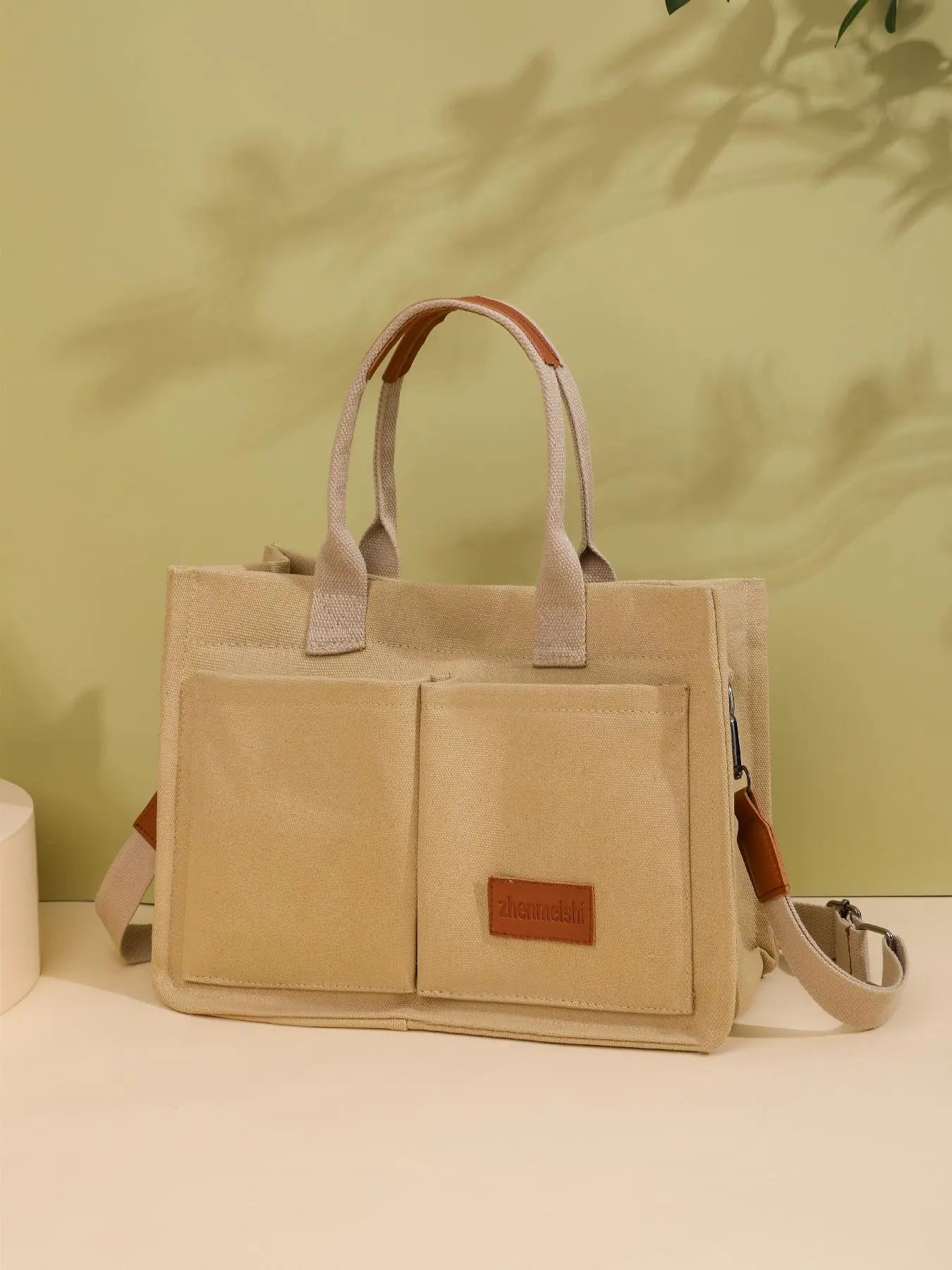 Summer Tote Bag for Women - Versatile Cherry Pattern Work and Beach Bag, Stylish Fabric Shoulder Bag for Everyday Use