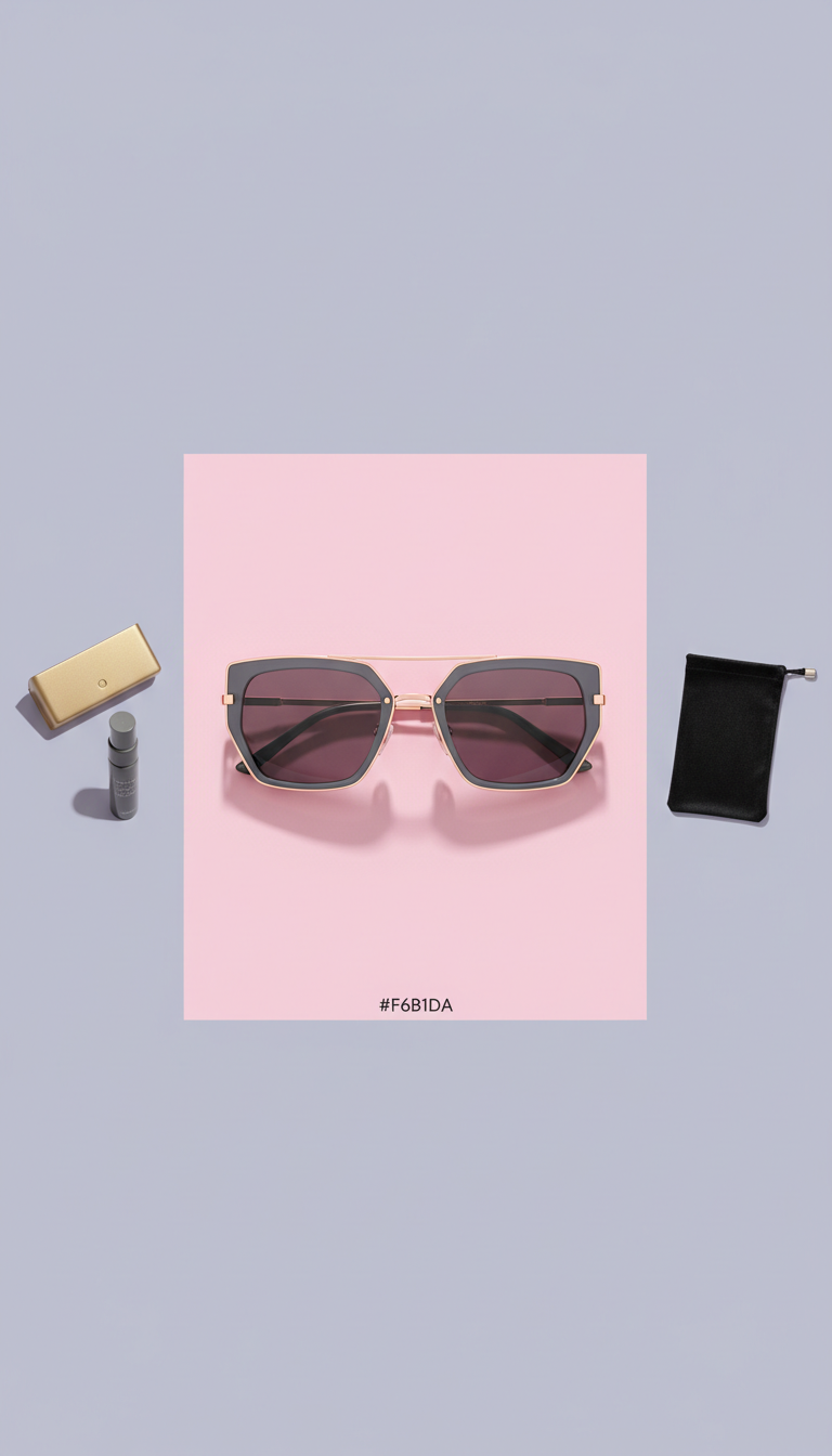 Bold geometric sunglasses with premium plastic