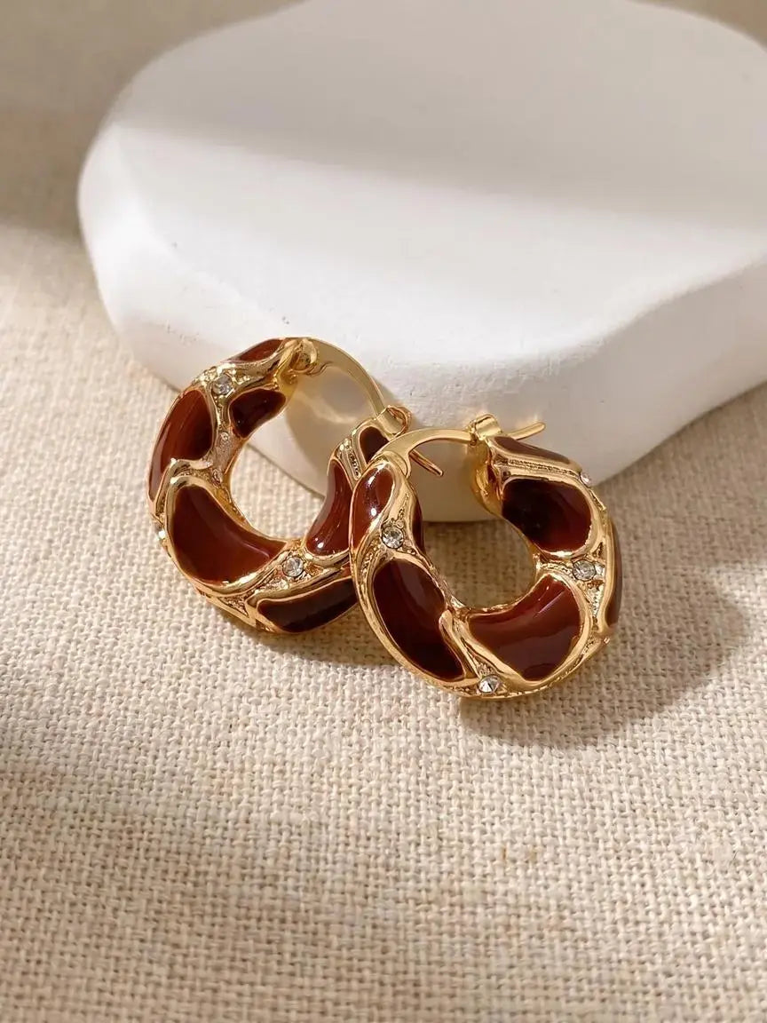 Elegant Vintage Chunky Hoop Earrings for Women - Lightweight Fashion Jewelry for Parties and Everyday Wear, Ideal Birthday Gift and Trendy Accessory
