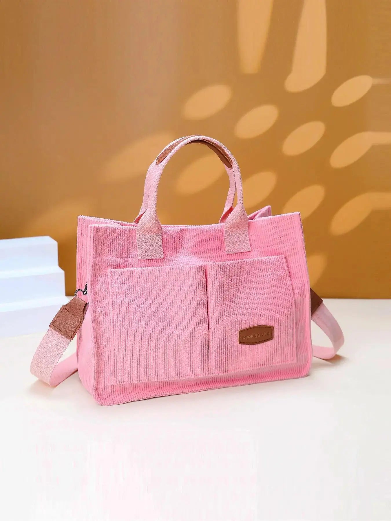 Summer Tote Bag for Women - Versatile Cherry Pattern Work and Beach Bag, Stylish Fabric Shoulder Bag for Everyday Use
