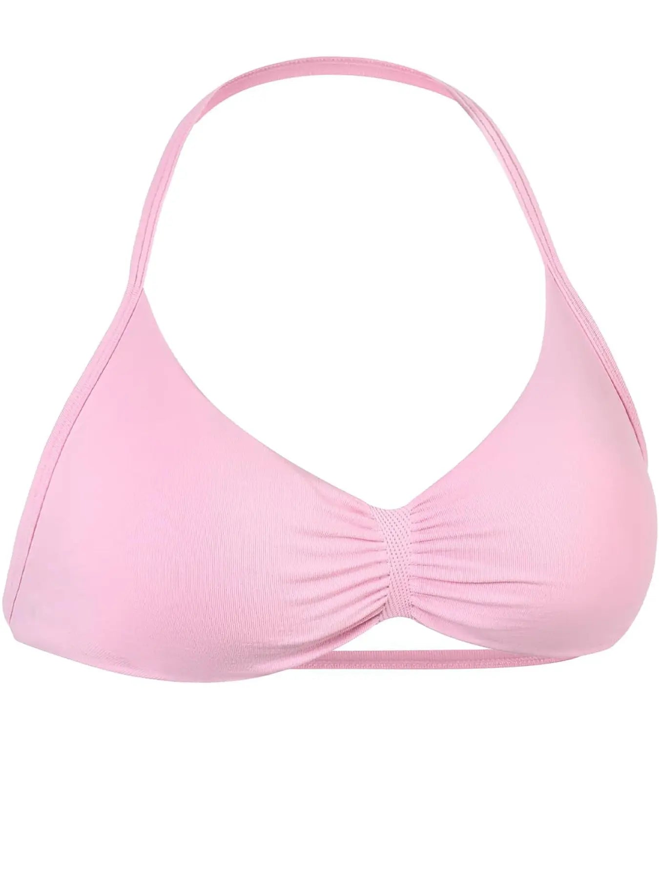 Women'S Solid Color Strappy Sports Bra, Breathable Comfortable Backless Padded Impact Strappy Bra, Workout Bras, Yoga Sports Bra, Quick Drying Running Fitness Sports Bra, Ruched Sports Bra, Sporty Bra