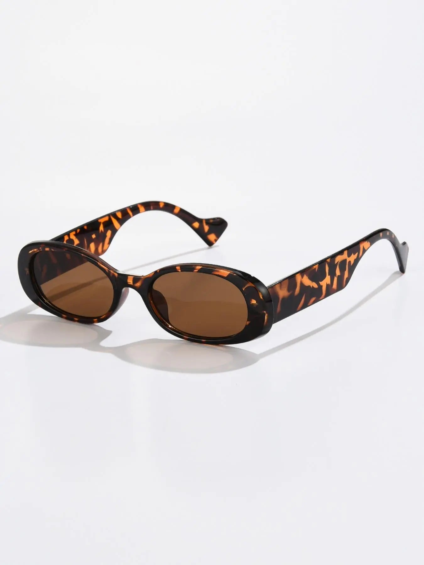 Summer 2025 Trendy Casual Leopard Print Oval Frame Sunglasses for Everyday Use and Travel