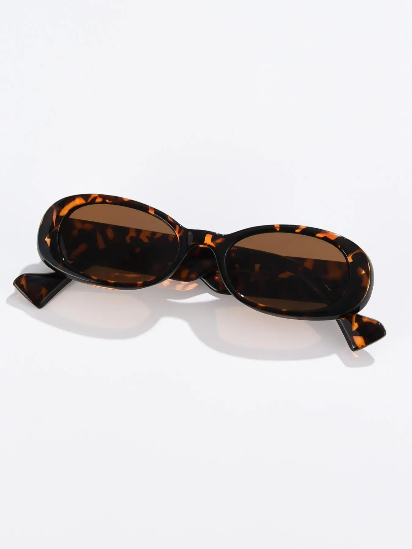 Summer 2025 Trendy Casual Leopard Print Oval Frame Sunglasses for Everyday Use and Travel