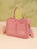Summer Tote Bag for Women - Versatile Cherry Pattern Work and Beach Bag, Stylish Fabric Shoulder Bag for Everyday Use