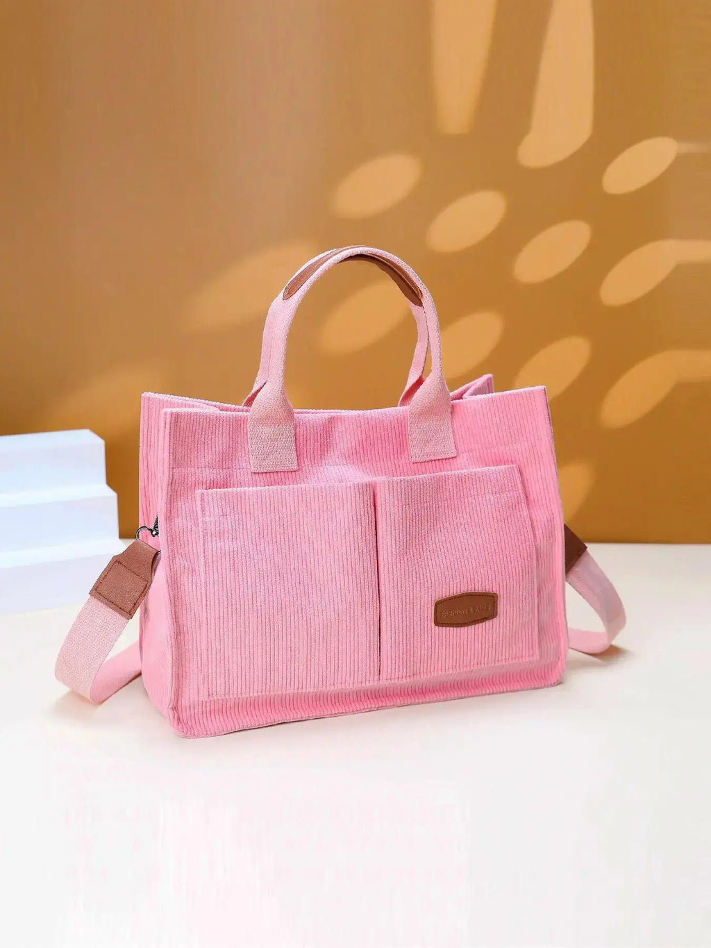 Summer Tote Bag for Women - Versatile Cherry Pattern Work and Beach Bag, Stylish Fabric Shoulder Bag for Everyday Use