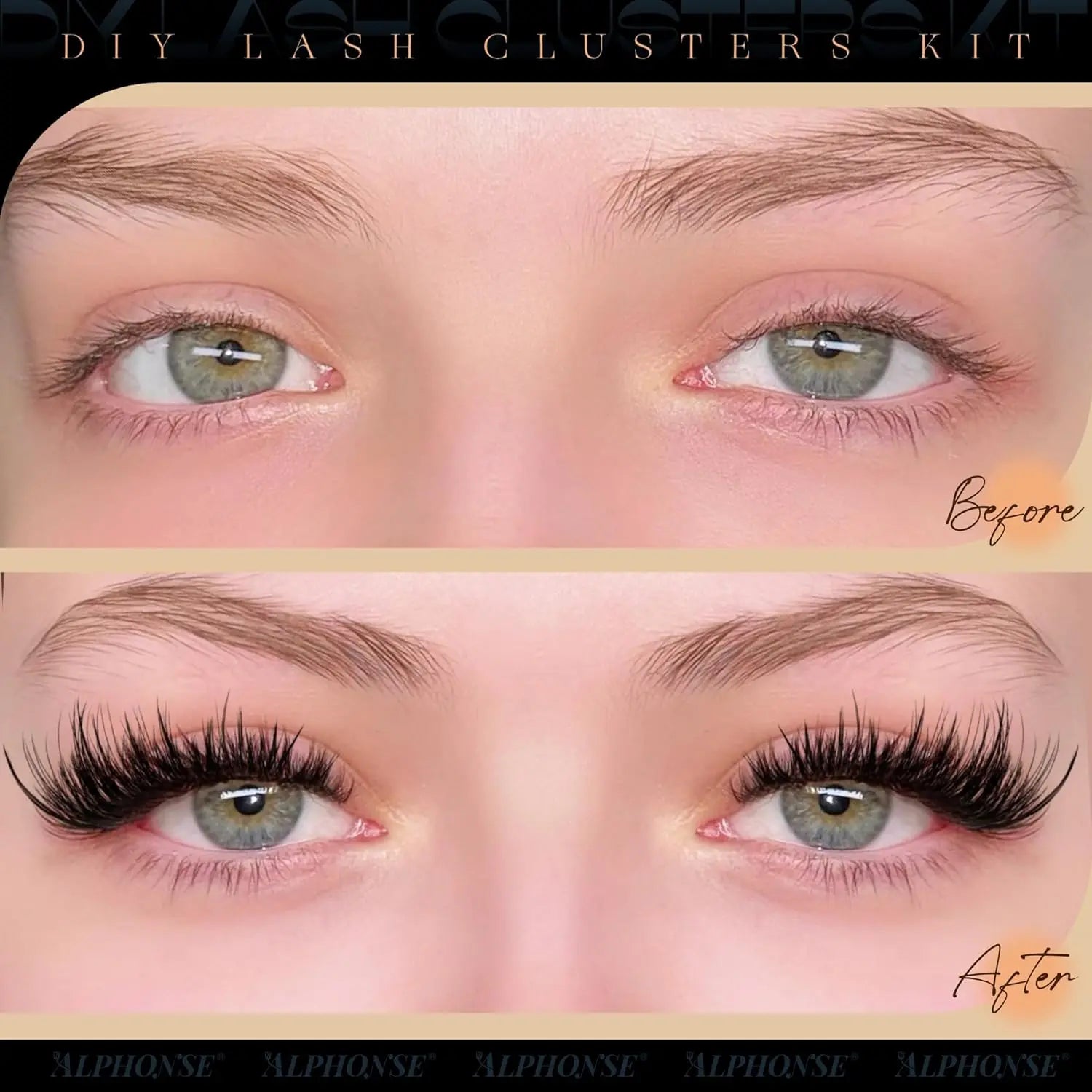 Wispy Lash Clusters, Fake Eyelashes Clusters, False Eyelashes with Lash Bond and Seal, 1 Set DIY Segmented Eyelash Extension Kit, Makeup, DIY Eyelash Extensions, Curl Lashes
