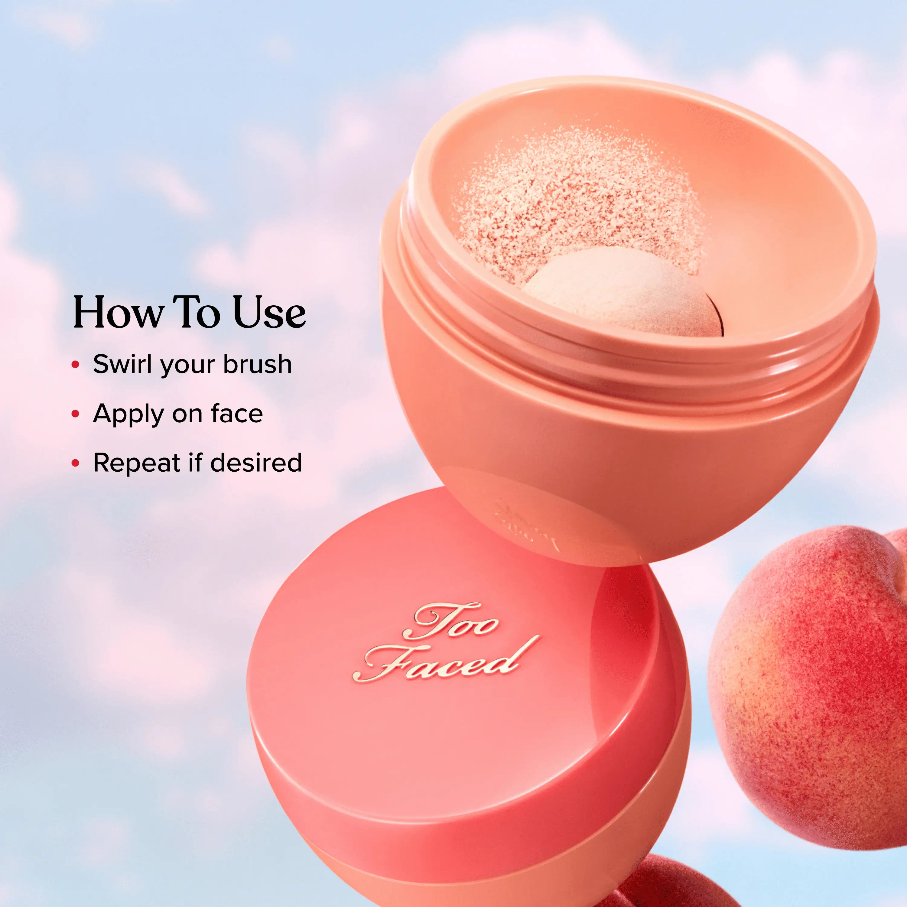 Too Faced Peach Perfector Loose Setting Powder – 24-Hour Lightweight Translucent Formula for Brightening and Blurring Effects