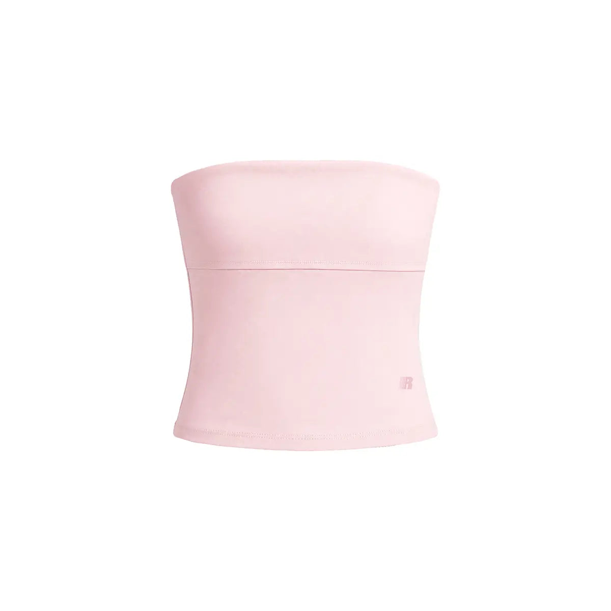 FDR Women's Double Lined High Stretch Bandeau Tube Top | Non-Sheer Lake Blue Seamless Design for Daily Wear and Workouts | Clean Girl Aesthetic in Baby Pink